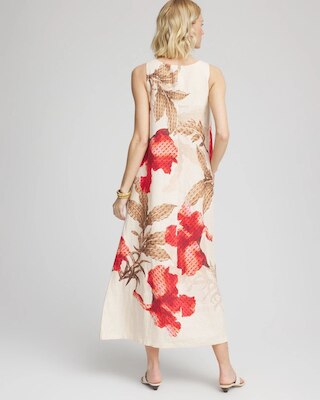Floral Tank Linen Maxi Dress click to view larger image.