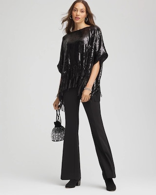 Crepe Flared Trouser Pants click to view larger image.