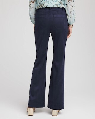 Faux Suede Bootcut Ankle Pants click to view larger image.