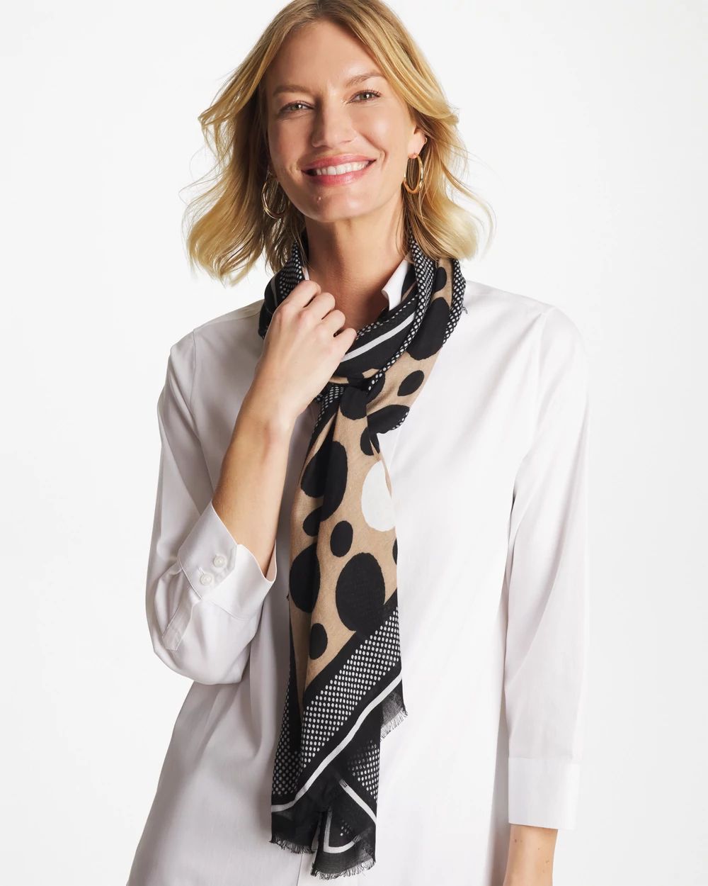 Global Dots Oblong Scarf