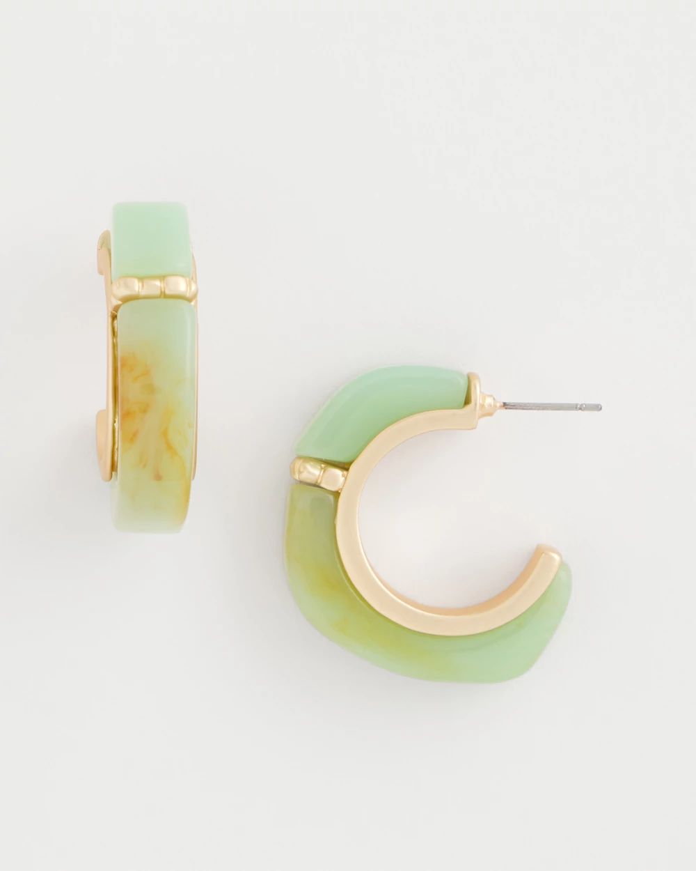 Aqua Tone Hoop Earrings