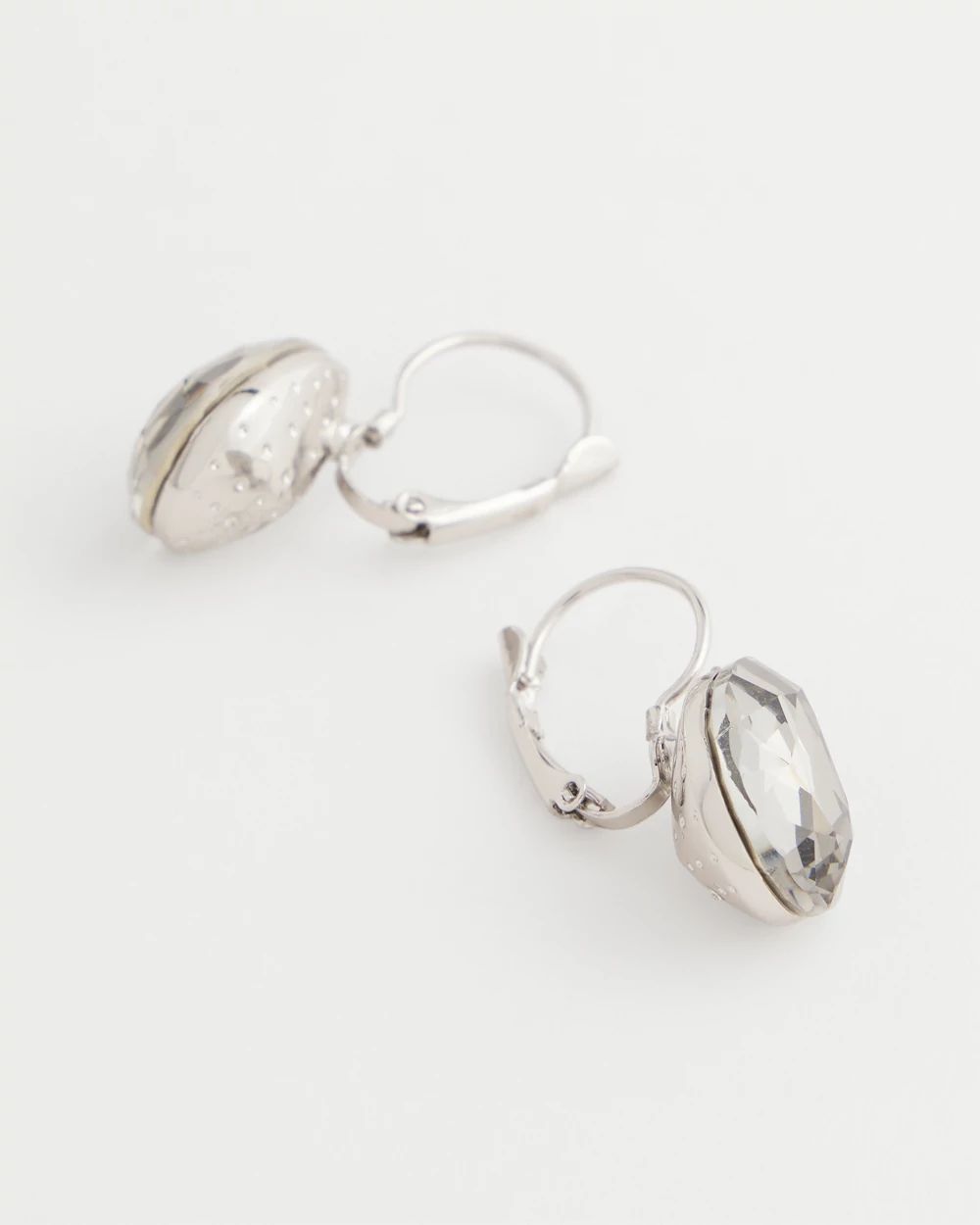 Hematite Gem Teardrop Earrings