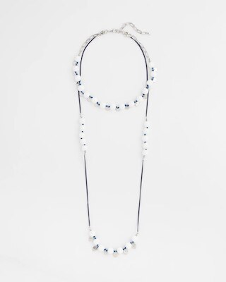 Convertible White Stone Necklace click to view larger image.