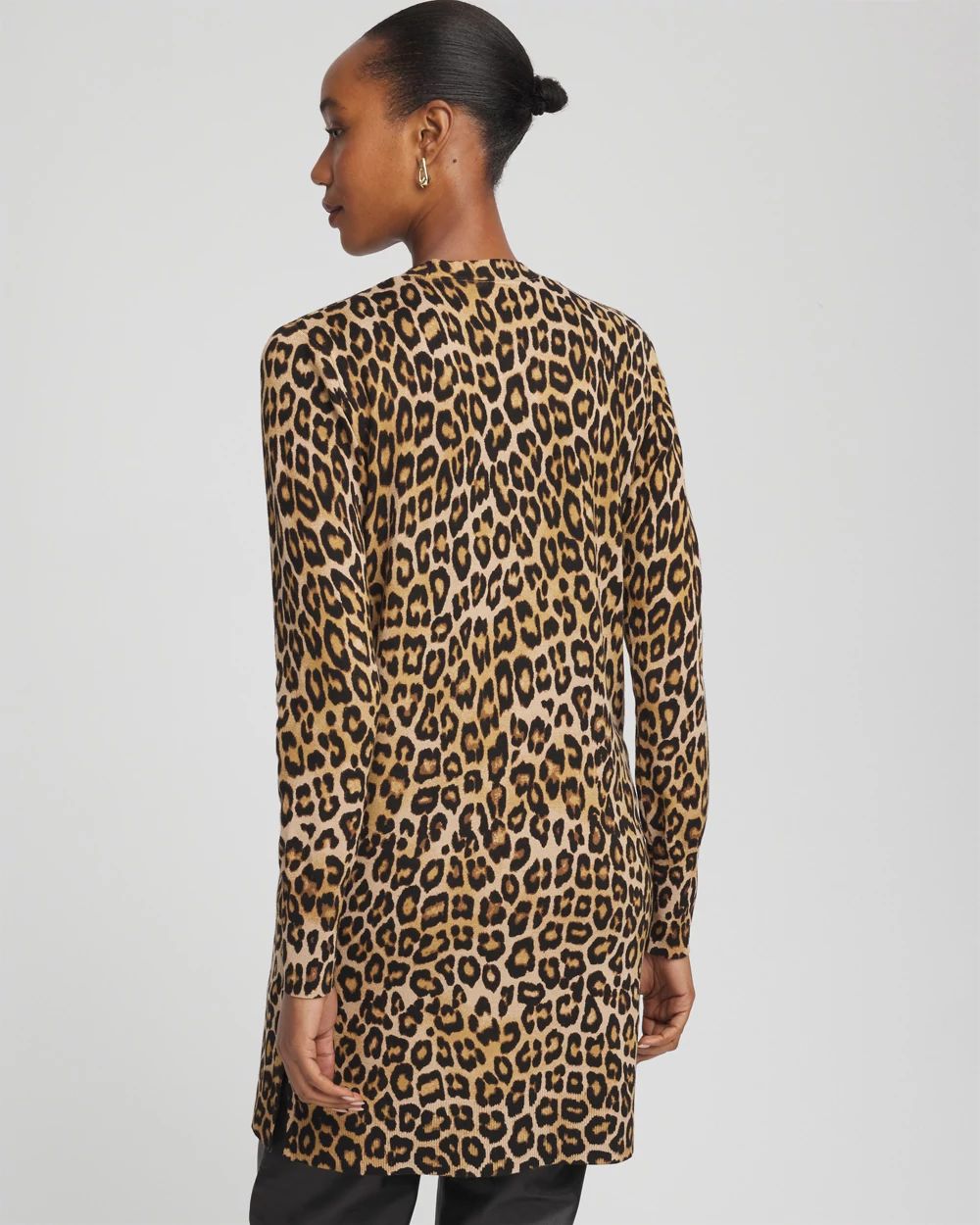Ella Animal-Print Cardigan Sweater click to view larger image.