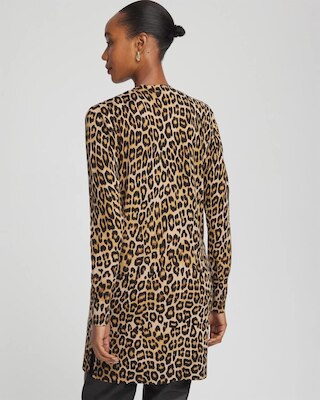 Ella Animal-Print Cardigan Sweater click to view larger image.