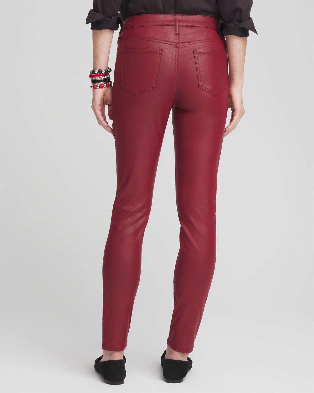 Girlfriend Coated Ankle Jeans