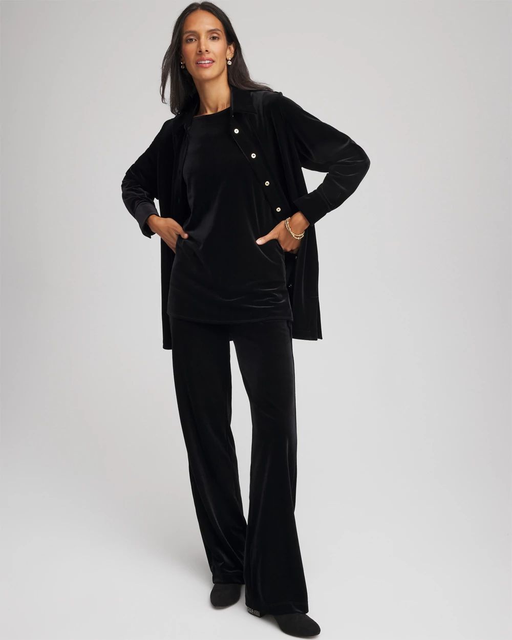 Travelers™ Velvet Button-Down Shirt click to view larger image.