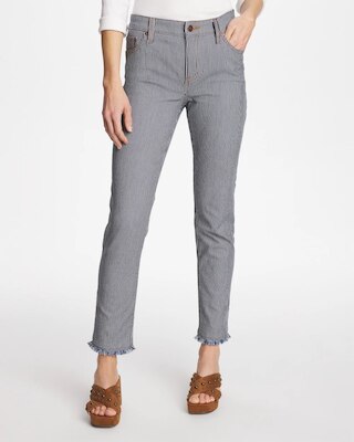 Pinnacle Stripe Girlfriend Ankle Jeans
