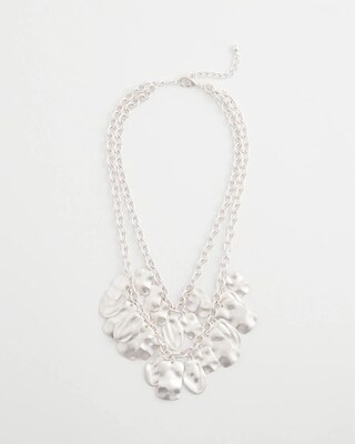 Double Square Charm Pendant Necklace