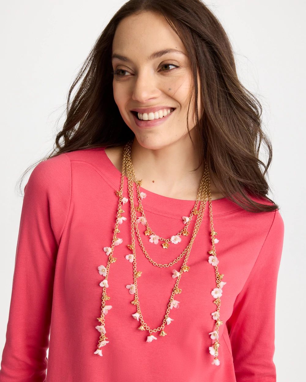 Pink Multi-Layer Necklace
