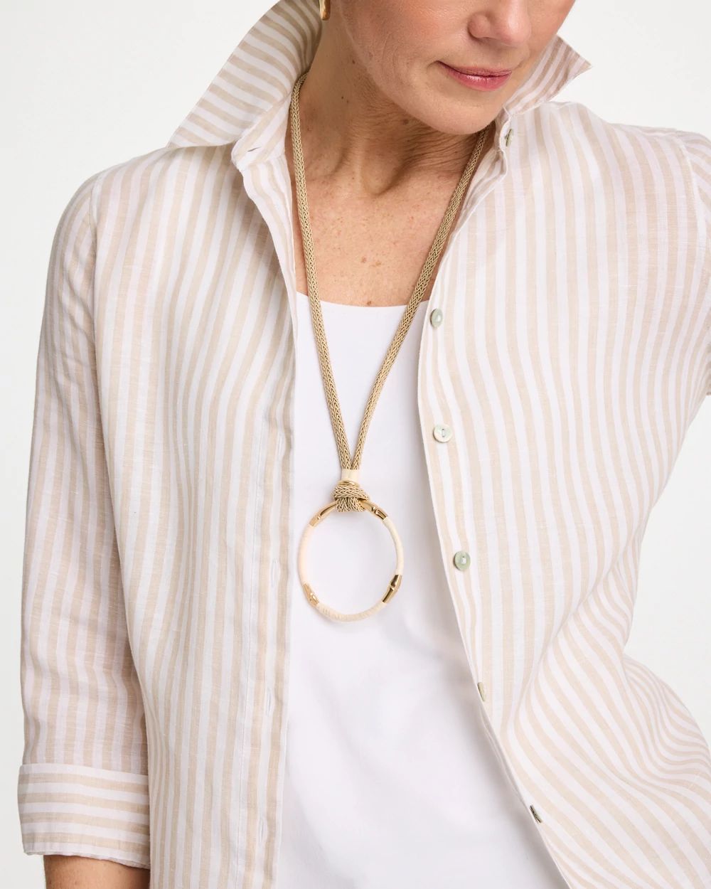 Large Open Pendant Necklace click to view larger image.