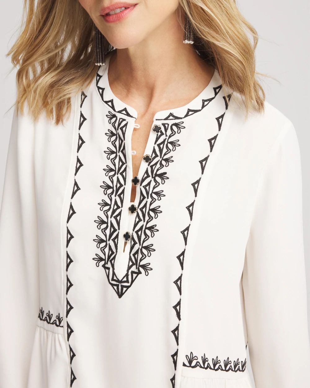 Satin Embroidered Blouse