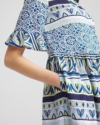 Flutter-Sleeved Maxi Dress click to view larger image.