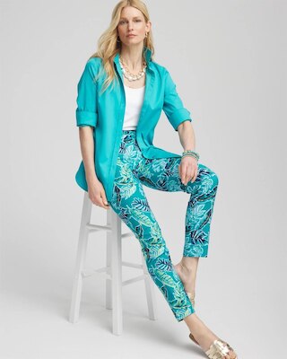 Brigitte™ Tropical Pull-On Ankle Pants click to view larger image.