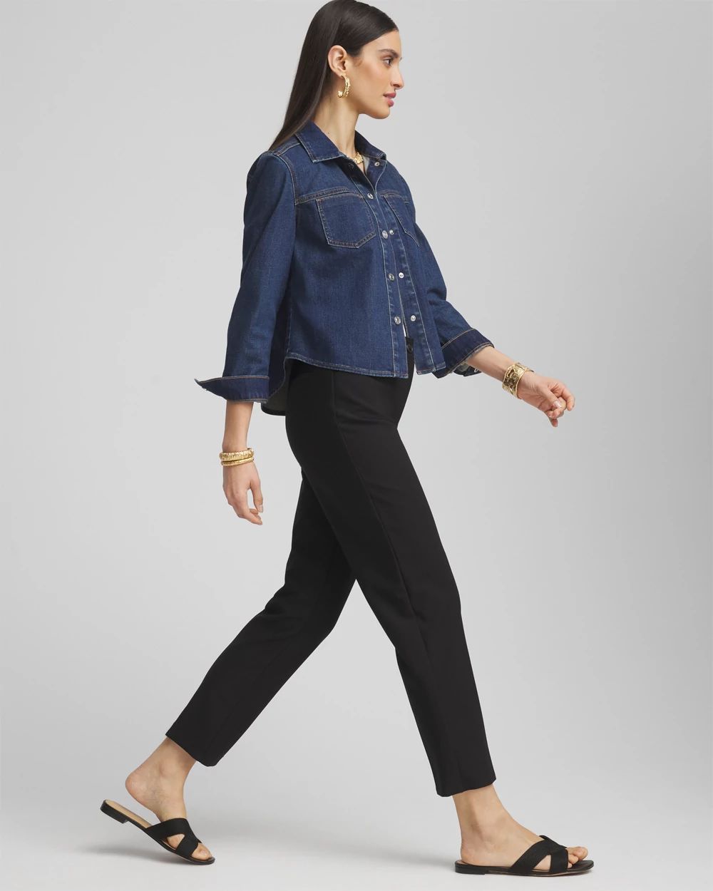 Petite Juliet Straight Ankle Pants