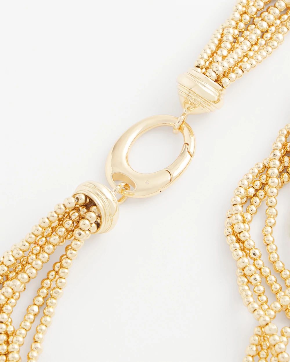 Goldtone Multi-Strand Beaded Necklace