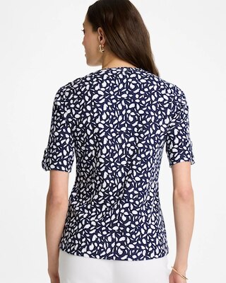 Printed Pima V-Neck Tee click to view larger image.