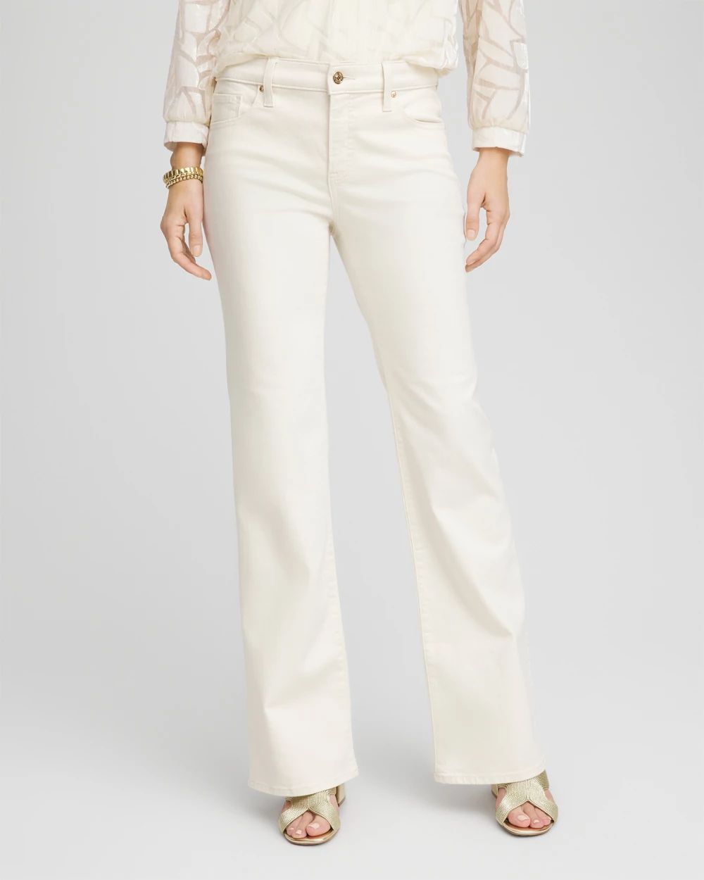 Petite Girlfriend Flared Leg Jeans