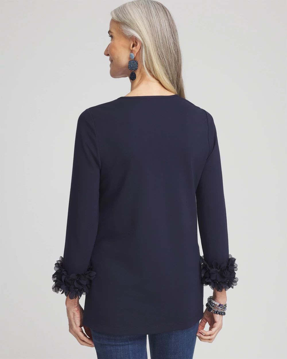 Ponte 3D Applique Floral Tunic