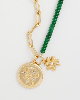 Short Clover Pendant Necklace click to view larger image.