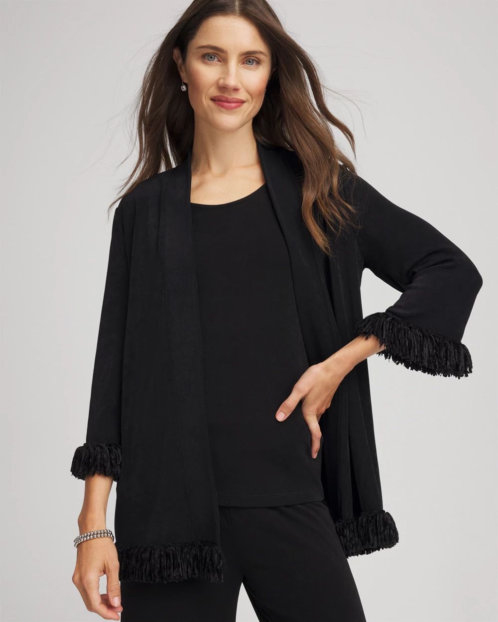Travelers™ Collection Fringe Hem Jacket
