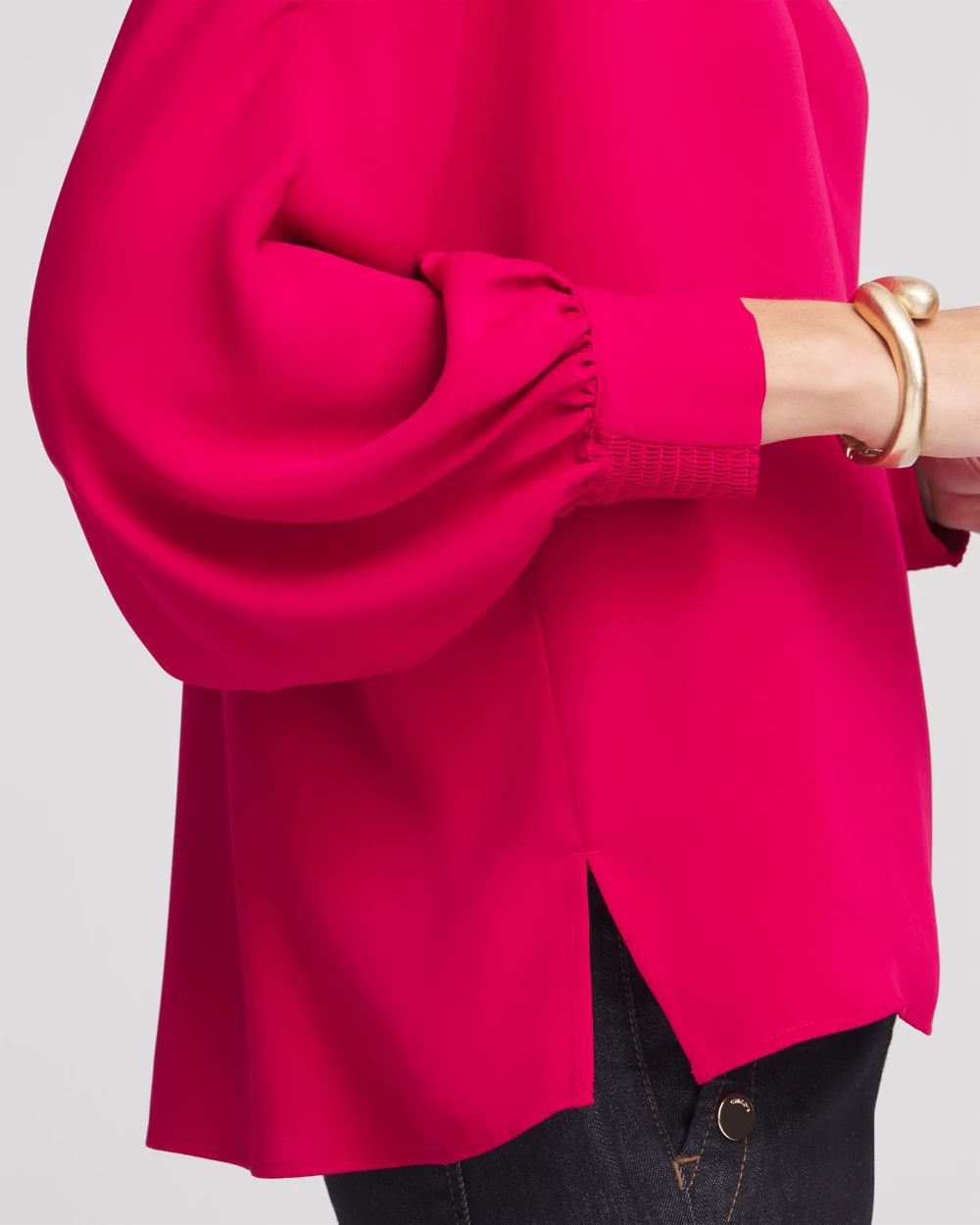 Satin Dolman Sleeve Top