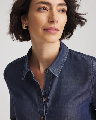 Tencel™ Classic-Fit Denim Tunic click to view larger image.