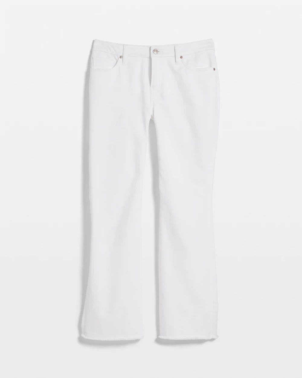 Petite No Stain Girlfriend Fray Hem Kick Flares click to view larger image.