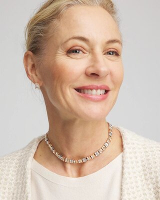 Convertible Tri-Tone Short Necklace click to view larger image.