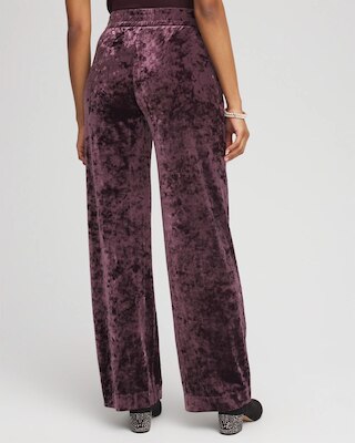 Crushed Velvet Wide-Leg Pants click to view larger image.