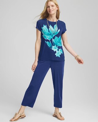 Travelers™ Wildflower Cap-Sleeved Top click to view larger image.