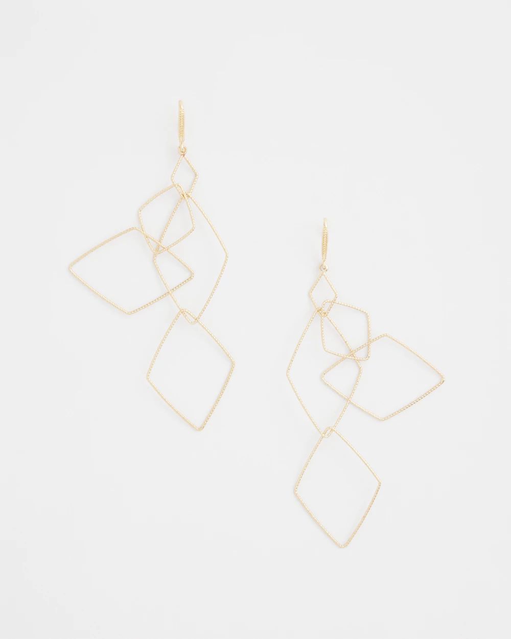 Diamond Shaped Linear Earrings