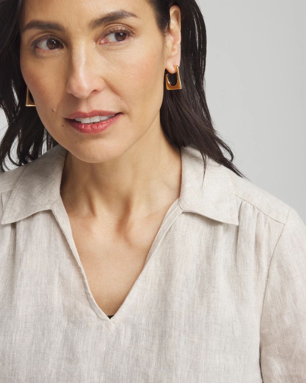 No Droop® Gold Tone Square Hoops