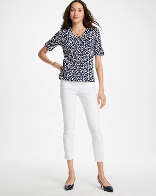 Printed Pima V-Neck Tee click to view larger image.