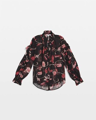 Georgette Celtic Blooms Blouse click to view larger image.