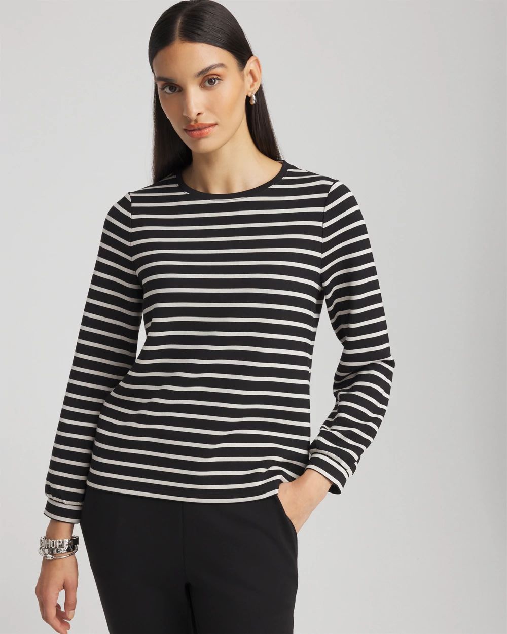 Zenergy® Scuba Striped Top