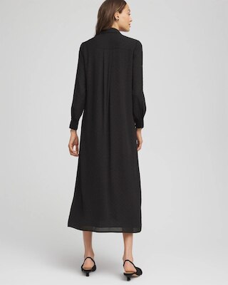 Sequined Long-Sleeved Maxi Shirtdress click to view larger image.