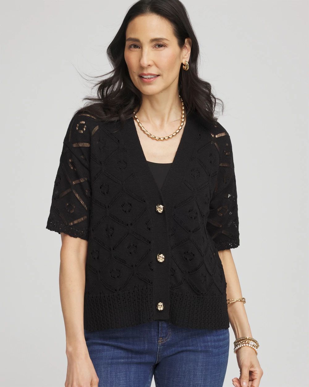 Short Button-down Cardigan