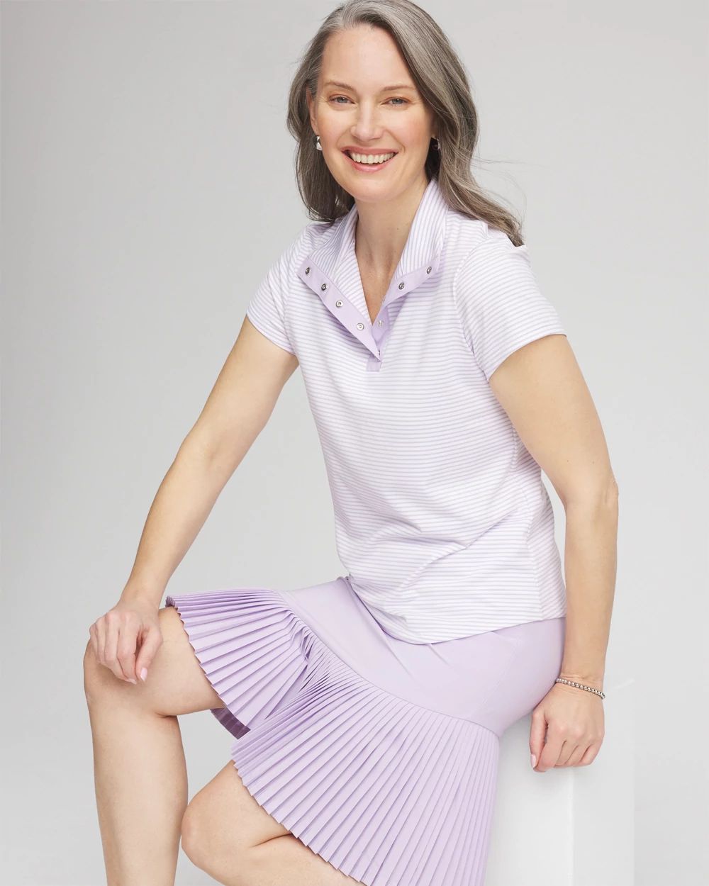 Zenergy® Striped UPF Short-Sleeve Top