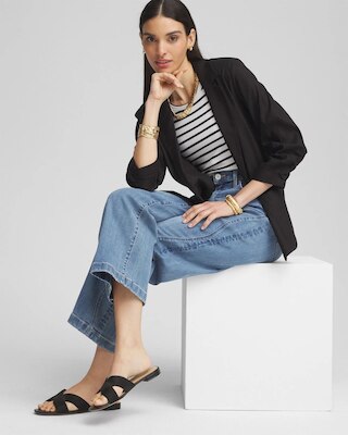 Linen Stretch Blazer click to view larger image.