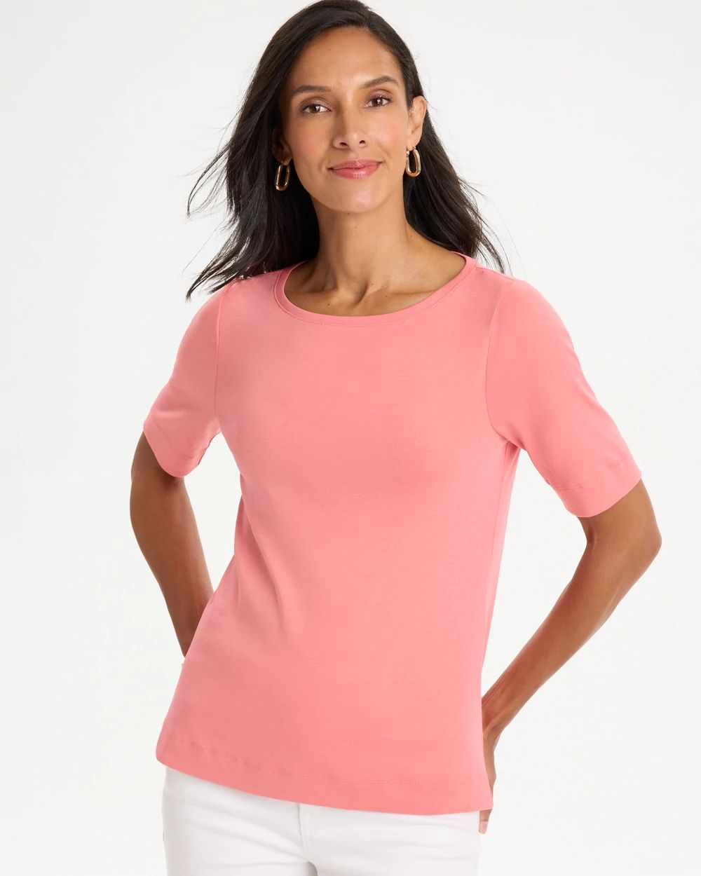 Pima Elbow Sleeve Tee