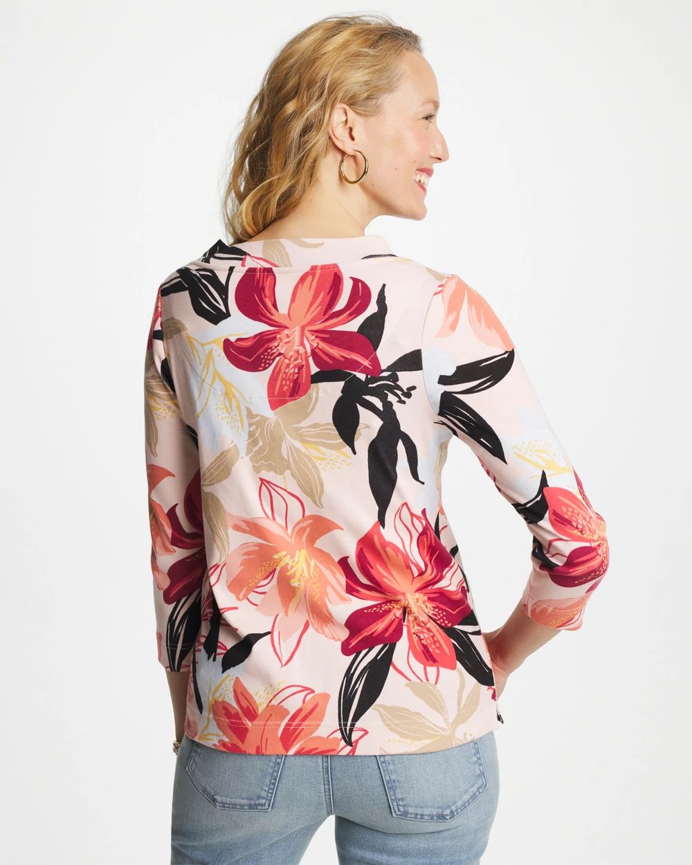 Pima Cotton 3/4 Sleeve Tee click to view larger image.