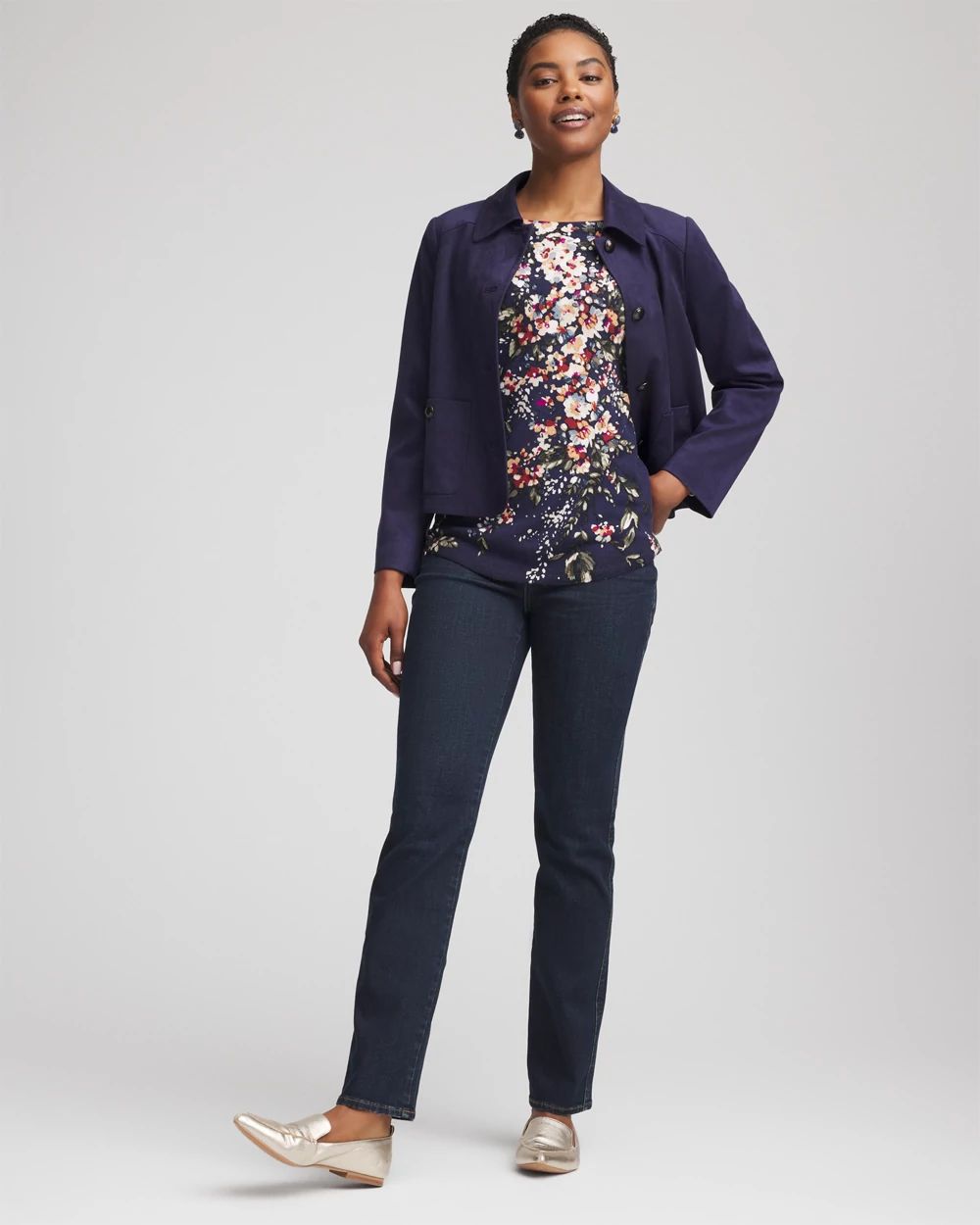 Ella Floral Bateau Pullover Sweater click to view larger image.