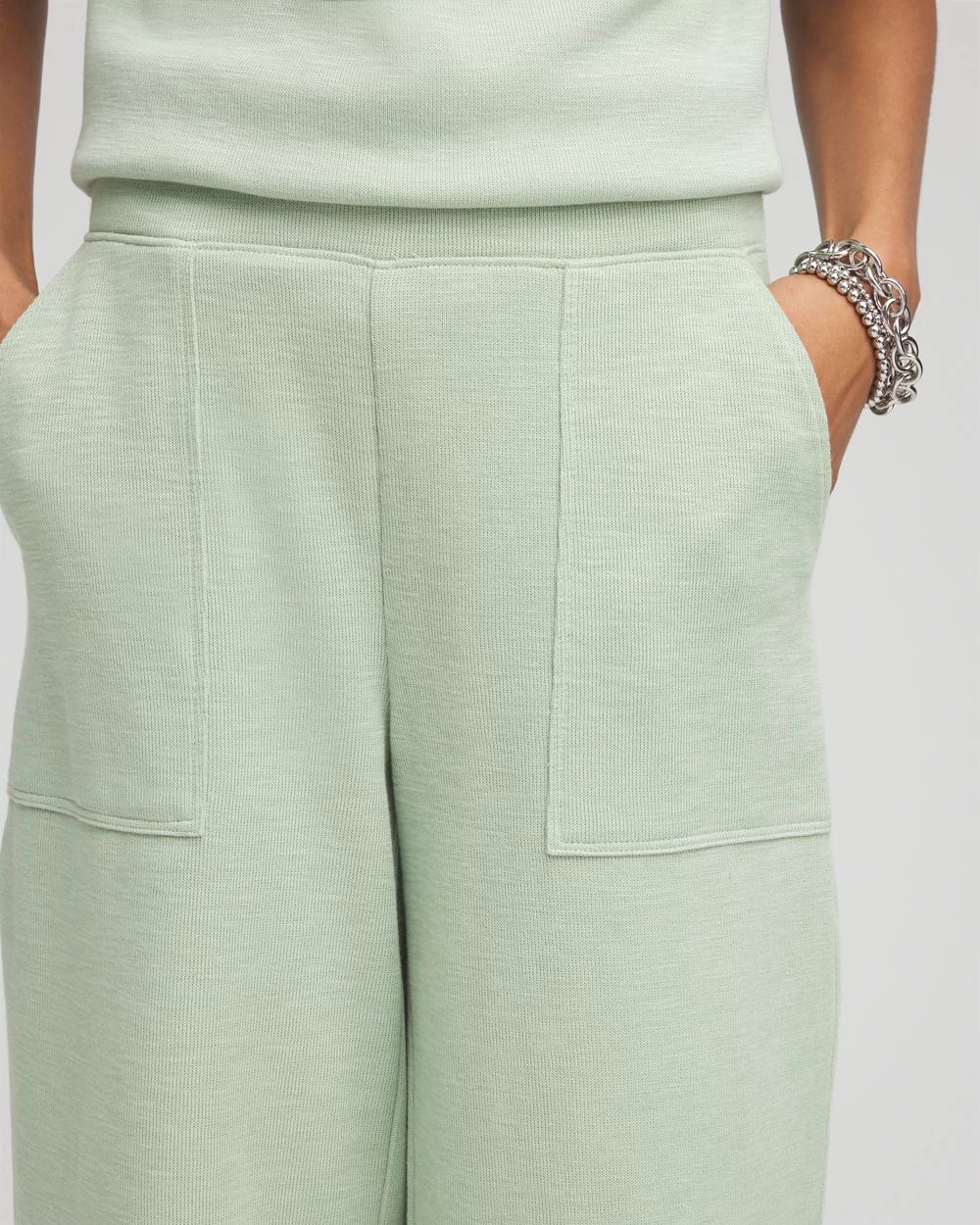 Zenergy® Beach Slub Cropped Pants click to view larger image.