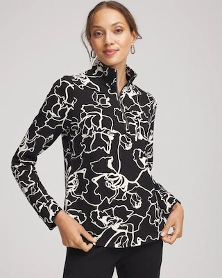 Zenergy® Half-Zip Mockneck Top