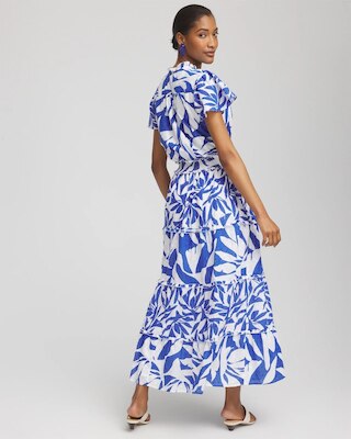 Petite Flutter Sleeved Maxi Dress click to view larger image.