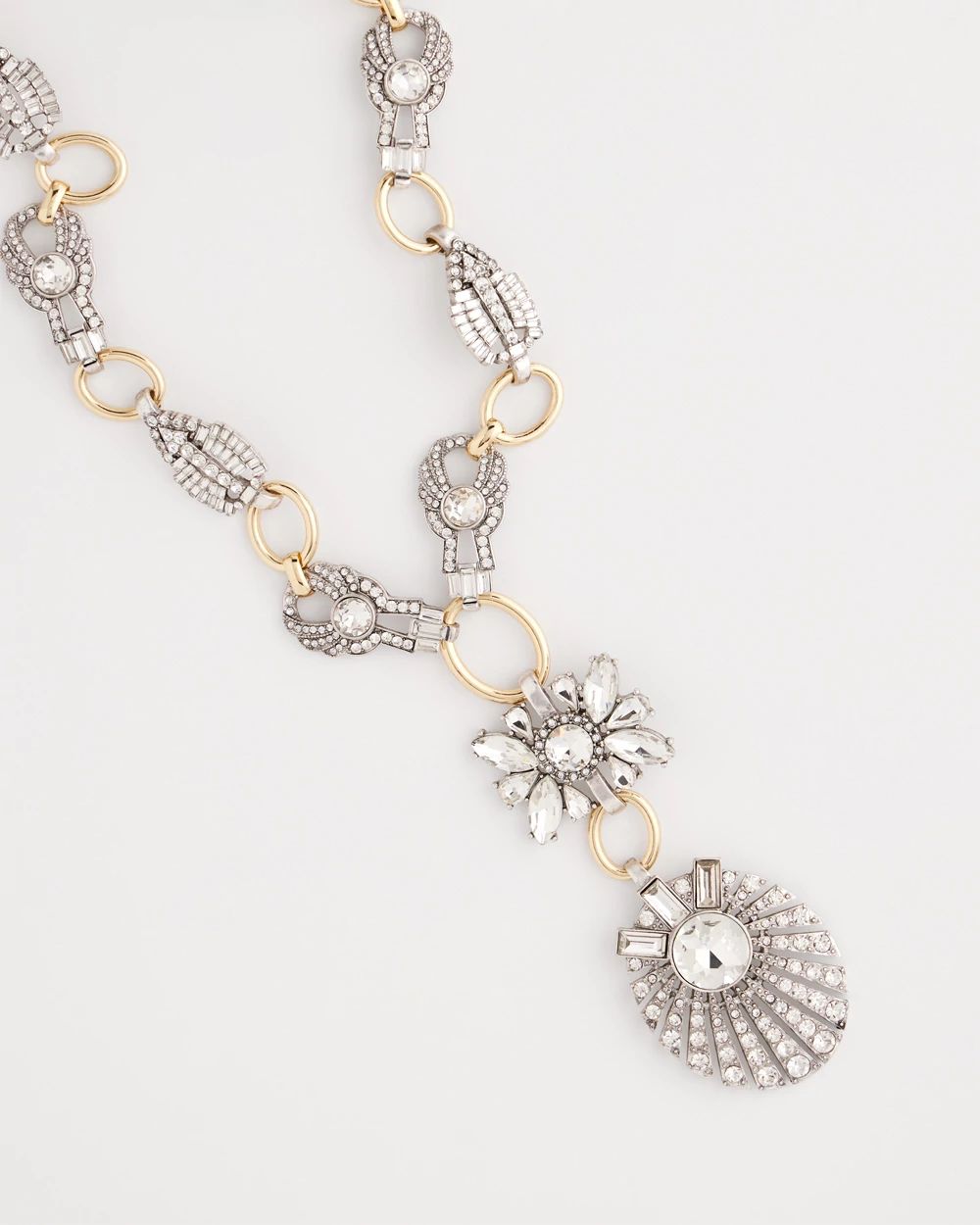 Chico’s Originals Art Deco Crystal Y-Necklace