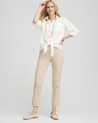 Brigitte™ Embroidered  Ankle Pants click to view larger image.