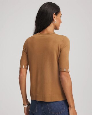 Ella Embellished Classic-Fit Sweater Tee click to view larger image.