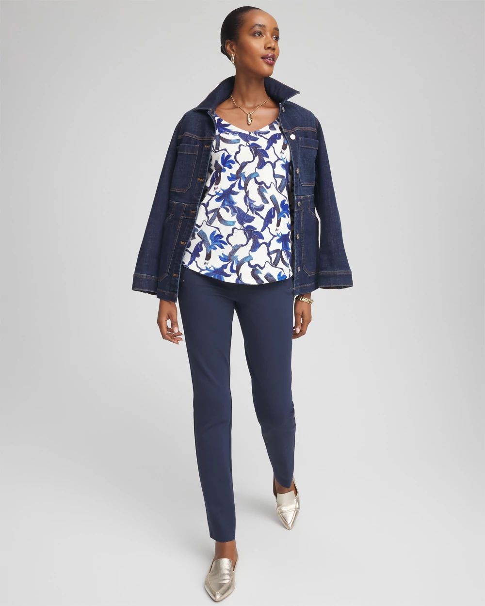 Juliet Slim Trim Detail Ankle Pants click to view larger image.